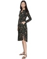 Shop Floral Print Black Dress For Women's