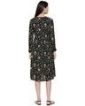 Shop Floral Print Black Dress For Women's