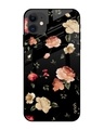 Shop Floral Printed Premium Glass Cover For iPhone 12 (Impact Resistant, Matte Finish)-Front