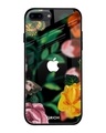 Shop Floral Printed Premium Glass Cover For iPhone 8 Plus (Impact Resistant, Matte Finish)-Front