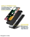 Shop Floral Printed Premium Glass Cover For iPhone SE 2020 (Impact Resistant, Matte Finish)-Design