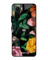 Shop Floral Printed Premium Glass Cover For Mi 11X Pro (Impact Resistant, Matte Finish)-Front