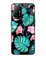 Shop Floral Printed Premium Glass Cover for Oppo F19 Pro Plus (Shock Proof, Lightweight)-Front