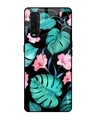 Shop Floral Printed Premium Glass Cover for Oppo Find X2 (Shock Proof, Lightweight)-Front