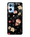 Shop Floral Printed Premium Glass Cover For Oppo Reno7 Pro 5G (Impact Resistant, Matte Finish)-Front
