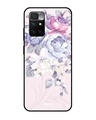 Shop Floral Printed Premium Glass Cover for Redmi 10 Prime (Shock Proof, Lightweight)-Front