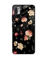 Shop Floral Printed Premium Glass Cover For Redmi Note 10T 5G (Impact Resistant, Matte Finish)-Front