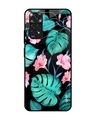 Shop Floral Printed Premium Glass Cover for Redmi Note 11 (Shock Proof, Lightweight)-Front