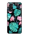 Shop Floral Printed Premium Glass Cover for Redmi Note 11S (Shock Proof, Lightweight)-Front
