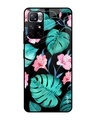 Shop Floral Printed Premium Glass Cover for Redmi Note 11T 5G (Shock Proof, Lightweight)-Front