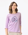Shop Floral Stay Wild Round Neck 3/4th Sleeve T-Shirt-Front