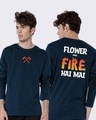 Shop Flower Nhi Fire Hai Full Sleeve T-shirt-Front