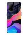Shop Fluid Printed Premium Glass Cover for Oppo F19 Pro Plus (Shock Proof, Lightweight)-Front