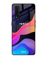 Shop Fluid Printed Premium Glass Cover for Oppo Find X2 (Shock Proof, Lightweight)-Front