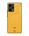 Shop Fluorescent Yellow Premium Glass Case for Poco F5 5G (Shock Proof, Scratch Resistant)-Front