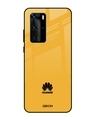 Shop Fluorescent Yellow Premium Glass Cover for Huawei P40 Pro (Shockproof, Light Weight)-Front