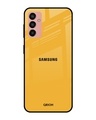 Shop Fluorescent Yellow Premium Glass Cover for Samsung Galaxy M13 (Shockproof, Light Weight)-Front