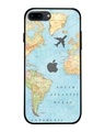 Shop Fly Around The World Premium Glass Case for Apple iPhone 7 Plus (Shock Proof, Scratch Resistant)-Front
