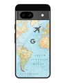 Shop Fly Around The World Premium Glass Case for Google Pixel 8a (Shock Proof, Scratch Resistant)-Front