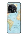 Shop Fly Around The World Premium Glass Case for OnePlus 11 5G (Shock Proof, Scratch Resistant)-Front