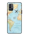 Shop Fly Around The World Premium Glass Case for OnePlus 9R (Shock Proof, Scratch Resistant)-Front