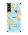 Shop Fly Around The World Premium Glass Case for Samsung Galaxy S22 Plus 5G (Scratch Resistant)-Front