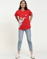 Shop Women's Red Fly High Graphic Printed Boyfriend T-shirt-Design