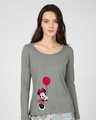 Shop Fly High Minnie Scoop Neck Full Sleeve T-Shirt (DL)-Front