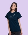 Shop Fly Paper Plane Boyfriend T-Shirt-Front