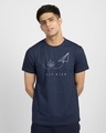 Shop Fly Paper Plane Half Sleeve T-Shirt-Front