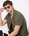 Shop Men's Green Slim Fit Shirt