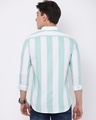 Shop Men's Green Striped Slim Fit Shirt-Full