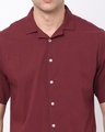 Shop Men's Maroon Slim Fit Shirt