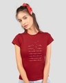 Shop Flying Wire Half Sleeve Printed T-Shirt Bold Red-Front