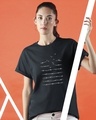 Shop Flying Wire Printed Boyfriend T-Shirt Black-Front