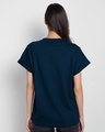 Shop Flying Wire Printed Boyfriend T-Shirt Navy Blue-Design