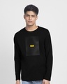 Shop Focus Abstract Full Sleeve T-Shirt Black-Front