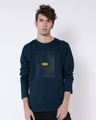 Shop Focus Abstract Full Sleeve T-Shirt Navy Blue-Front