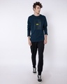 Shop Focus Abstract Full Sleeve T-Shirt Navy Blue-Design