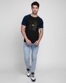 Shop Focus Abstract Half Sleeve Raglan T-Shirt Navy Blue-Black-Design