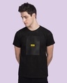 Shop Focus Abstract Half Sleeve T-Shirt Black-Front