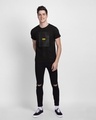 Shop Focus Abstract Half Sleeve T-Shirt Black-Full