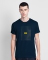 Shop Focus Abstract Half Sleeve T-Shirt Navy Blue-Front