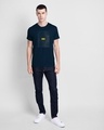 Shop Focus Abstract Half Sleeve T-Shirt Navy Blue-Design