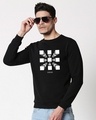 Shop Focus Blocks Fleece Sweatshirt Black-Front