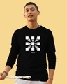 Shop Men's Black Focus Blocks Graphic Printed T-shirt-Front