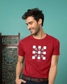 Shop Focus Blocks Half Sleeve T-Shirt Bold Red-Front