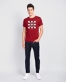 Shop Focus Blocks Half Sleeve T-Shirt Bold Red-Design