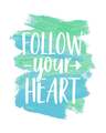 Shop Follow Your Heart Round Neck 3/4th Sleeve T-Shirt