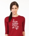 Shop Follow Your Way Round Neck 3/4th Sleeve T-Shirt-Front